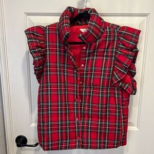 Entro Christmas Plaid Vest